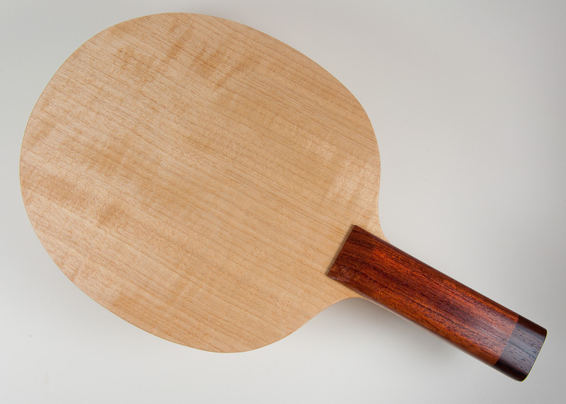 Blade: Mottled Anigre<p><br />Handle: Bubinga and Cocobolo