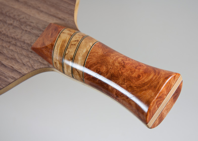 Blade: Walnut<p><br />Handle: Amboyna Burl and Masur Birch